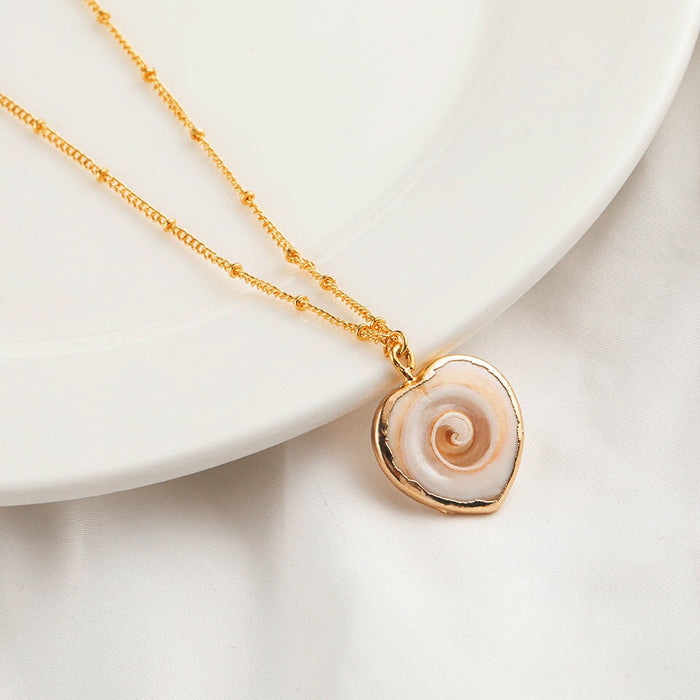 Wholesale natural shell green necklace JDC-NE-KJ209 Necklaces 坤杰 Wholesale Jewelry JoyasDeChina Joyas De China