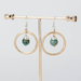 Wholesale natural stone ball hoop earrings JDC-ES-GSNM021 Earrings JoyasDeChina Wholesale Jewelry JoyasDeChina Joyas De China