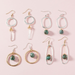 Wholesale natural stone ball hoop earrings JDC-ES-GSNM021 Earrings JoyasDeChina Wholesale Jewelry JoyasDeChina Joyas De China