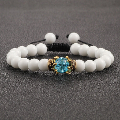 Wholesale Natural Stone Beaded Crown Bracelet JDC-BT-JiuJ012 Bracelet 九江 Wholesale Jewelry JoyasDeChina Joyas De China