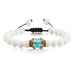 Wholesale Natural Stone Beaded Crown Bracelet JDC-BT-JiuJ012 Bracelet 九江 light blue Wholesale Jewelry JoyasDeChina Joyas De China