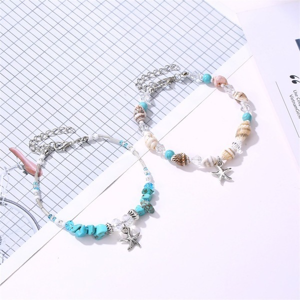 Bulk Jewelry Wholesale natural stone conch beaded shell anklet JDC-AS-A11 Wholesale factory from China YIWU China