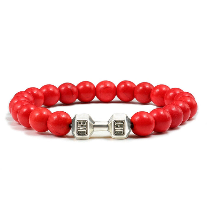 Wholesale natural stone dumbbell Bracelet JDC-BT-JiuJ006 Bracelet 九江 5 Wholesale Jewelry JoyasDeChina Joyas De China
