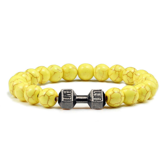 Wholesale natural stone dumbbell Bracelet JDC-BT-JiuJ006 Bracelet 九江 7 Wholesale Jewelry JoyasDeChina Joyas De China