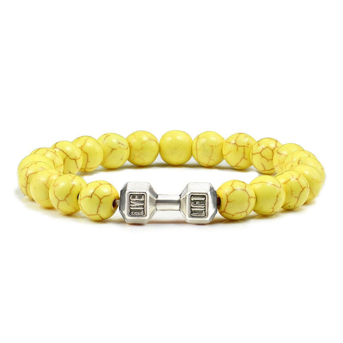 Wholesale natural stone dumbbell Bracelet JDC-BT-JiuJ006 Bracelet 九江 8 Wholesale Jewelry JoyasDeChina Joyas De China