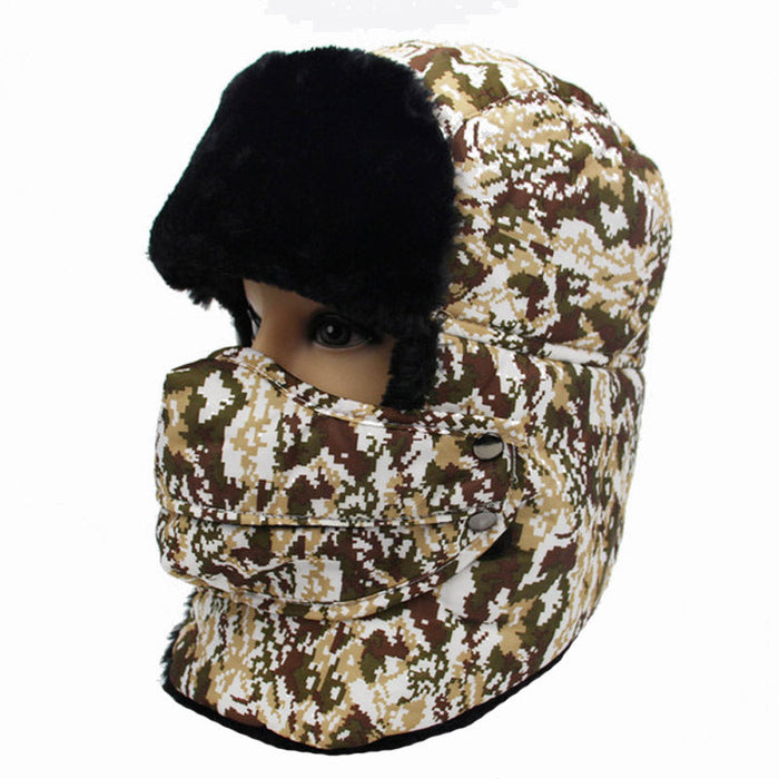 Wholesale neck protection outdoor hat JDC-FH-LS013 Fashionhat JoyasDeChina Brown camouflage Average code Wholesale Jewelry JoyasDeChina Joyas De China