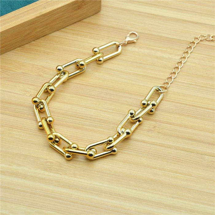 Bulk Jewelry Wholesale Neckaces u-shaped plastic horseshoe chain  JDC-NE-xc048 Wholesale factory from China YIWU China