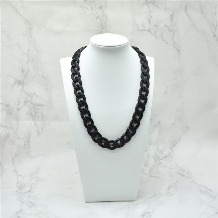Bulk Jewelry Wholesale necklace acrylic frosted black retro JDC-NE-xc095 Wholesale factory from China YIWU China