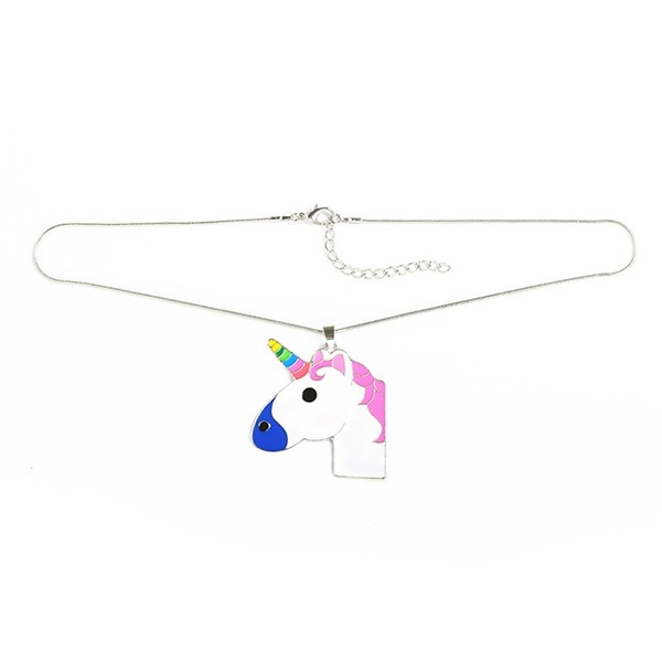 Bulk Jewelry Wholesale necklace color alloy Unicorn unicorn pendant chain necklace JDC-NE-D568 Wholesale factory from China YIWU China
