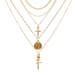 Bulk Jewelry Wholesale necklace cross rose multi-layeredJDC-NE-xc194 Wholesale factory from China YIWU China