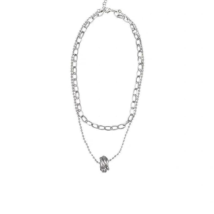 Bulk Jewelry Wholesale necklace double-layered ring JDC-NE-xc010 Wholesale factory from China YIWU China