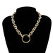 Bulk Jewelry Wholesale necklace geometric circle single thick chain  JDC-NE-xc031 Wholesale factory from China YIWU China