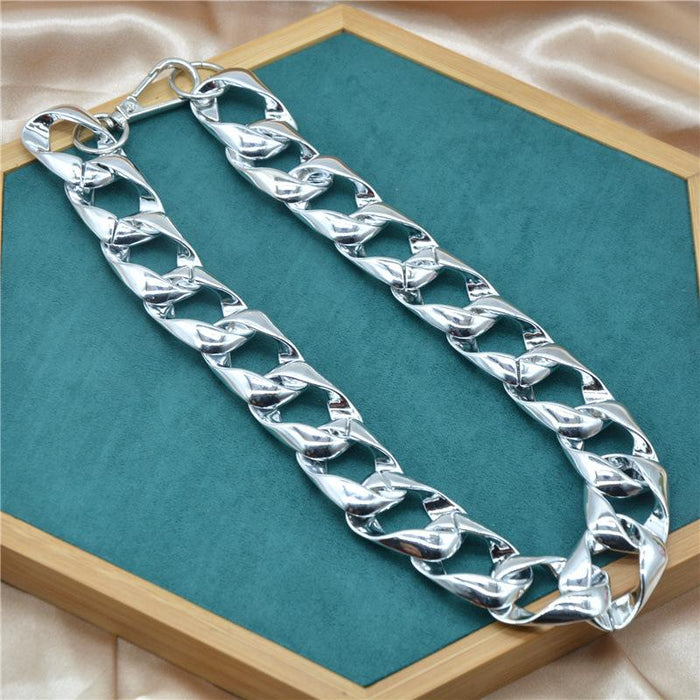 Bulk Jewelry Wholesale necklace geometric punk hollow handmade thick chain JDC-NE-xc116 Wholesale factory from China YIWU China