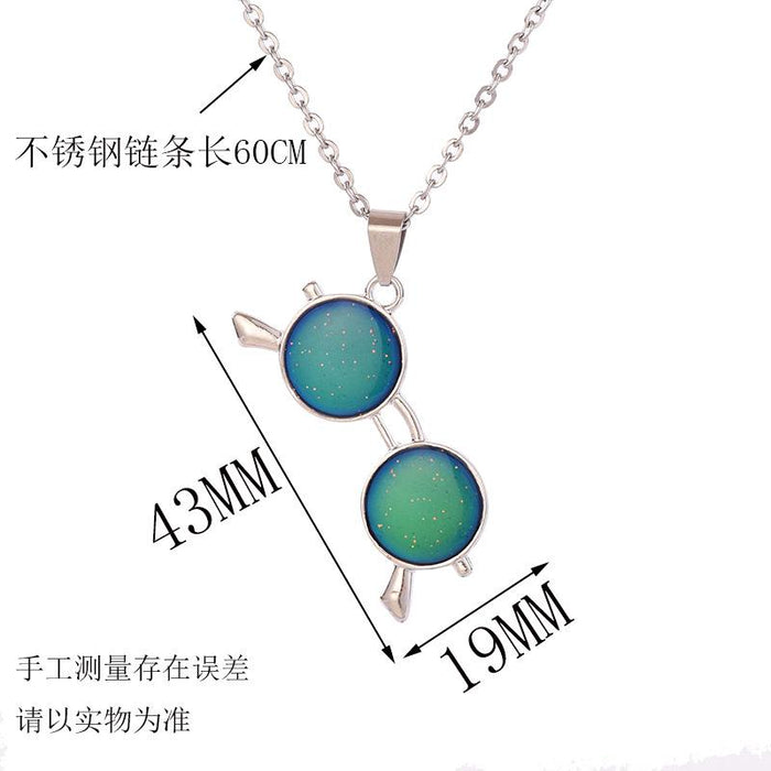 Bulk Jewelry Wholesale Necklace glasses stainless steel JDC-NE-sj023 Wholesale factory from China YIWU China