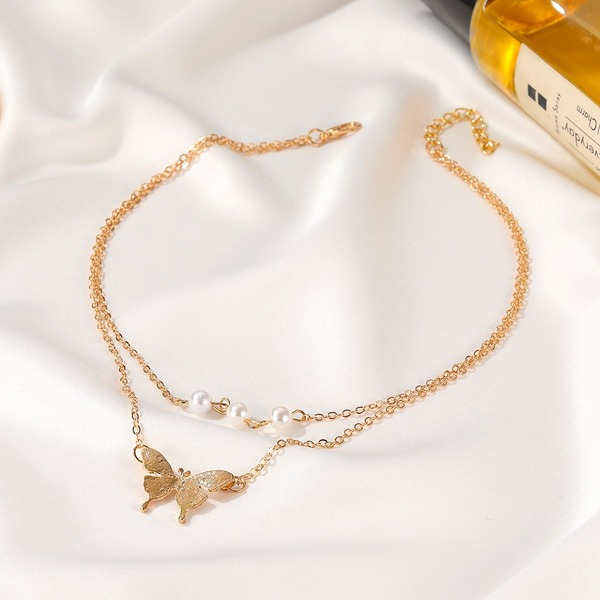 Bulk Jewelry Wholesale necklace gold alloy Butterfly Pendant clavicle chain JDC-NE-D557 Wholesale factory from China YIWU China