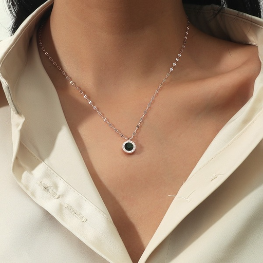 Bulk Jewelry Wholesale necklace gold alloy digital green diamond necklace JDC-NE-D559 Wholesale factory from China YIWU China