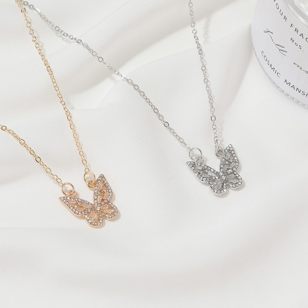 Bulk Jewelry Wholesale necklace gold alloy hollow butterfly necklace female JDC-NE-D582 Wholesale factory from China YIWU China