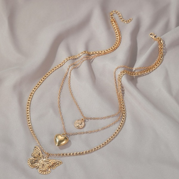 Bulk Jewelry Wholesale necklace gold alloy love hollow butterfly necklace JDC-NE-D591 Wholesale factory from China YIWU China