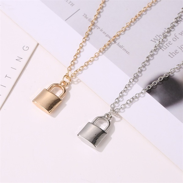 Bulk Jewelry Wholesale necklace gold copper plating lock head necklace JDC-NE-D556 Wholesale factory from China YIWU China