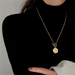 Bulk Jewelry Wholesale necklace hip hop sweater chain street ins head coin JDC-NE-xc022 Wholesale factory from China YIWU China