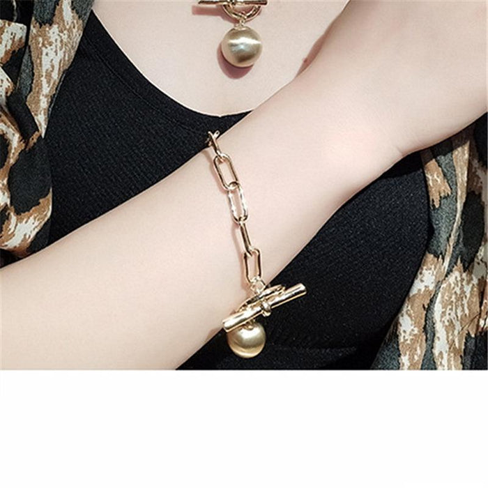 Bulk Jewelry Wholesale necklace metal ball hip-hop clavicle  JDC-NE-xc086 Wholesale factory from China YIWU China