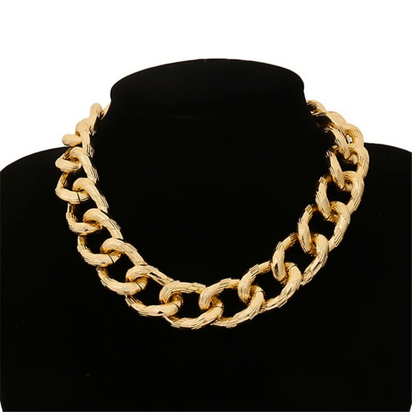 Bulk Jewelry Wholesale Necklace metal geometric simple single thick chain JDC-NE-xc024 Wholesale factory from China YIWU China
