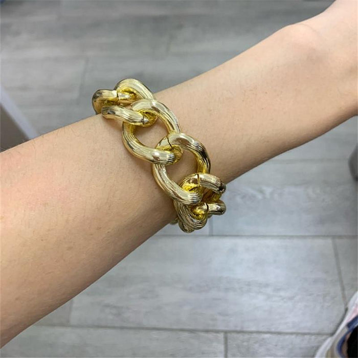 Bulk Jewelry Wholesale Necklace metal geometric simple single thick chain JDC-NE-xc024 Wholesale factory from China YIWU China