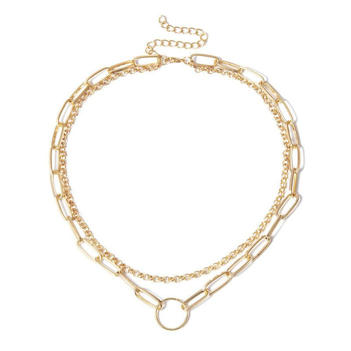 Bulk Jewelry Wholesale Necklace multi element versatile chain multi-layer geometric neck chain JDC-NE-xc141 Wholesale factory from China YIWU China