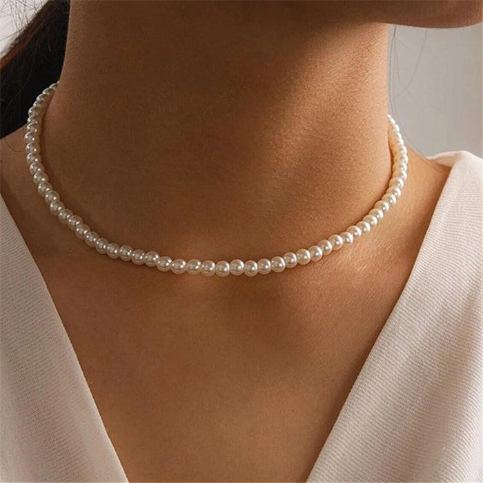 Bulk Jewelry Wholesale necklace pearl simple small fresh JDC-NE-xc007 Wholesale factory from China YIWU China