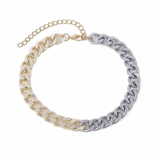 Bulk Jewelry Wholesale necklace retro smooth creative exaggerated thick chain JDC-NE-xc082 Wholesale factory from China YIWU China