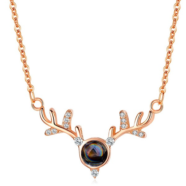 Bulk Jewelry Wholesale Necklace Silver Copper antler Necklace JDC-NE-D553 Wholesale factory from China YIWU China