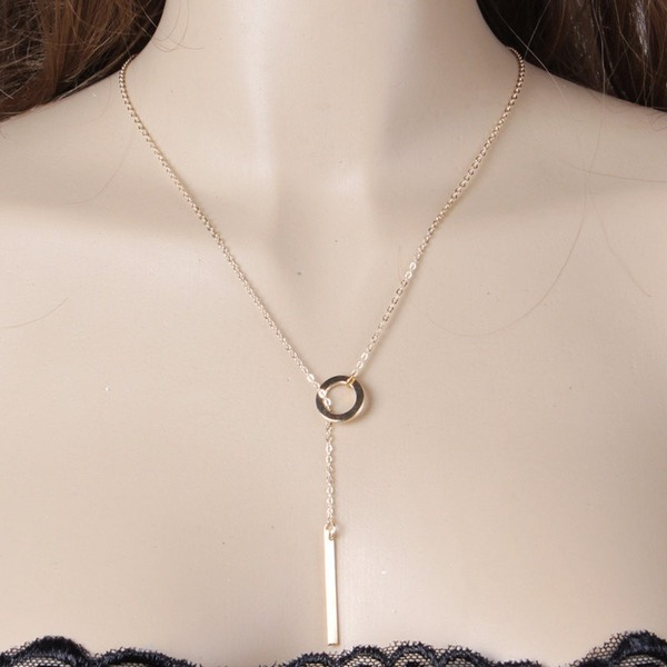 Bulk Jewelry Wholesale necklace simple metal ring short JDC-NE-xc138 Wholesale factory from China YIWU China