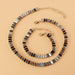 Wholesale Necklaces Alloy color rhinestones JDC-NE-TC147 Neckaces JoyasDeChina 18390-2 black and white Wholesale Jewelry JoyasDeChina Joyas De China