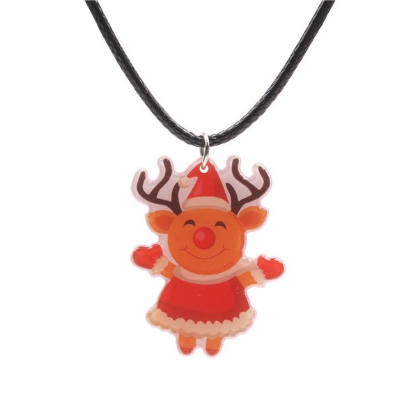 Bulk Jewelry Wholesale Necklaces Christmas Red elk acrylic JDC-NE-ML041 Wholesale factory from China YIWU China