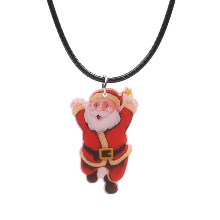 Bulk Jewelry Wholesale Necklaces Christmas Red santa claus JDC-NE-ML039 Wholesale factory from China YIWU China