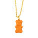 Wholesale Necklaces Colorful dripping oil bear copper JDC-NE-AS318 Neckaces JoyasDeChina Orange Wholesale Jewelry JoyasDeChina Joyas De China