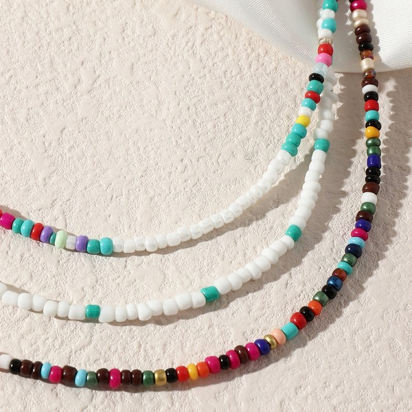 Bulk Jewelry Wholesale Necklaces Colorful rice beads JDC-NE-e157 Wholesale factory from China YIWU China
