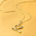 Wholesale Necklaces gold Alloy drill letter geometry JDC-NE-JL114 Neckaces JoyasDeChina gold Wholesale Jewelry JoyasDeChina Joyas De China