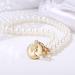 Bulk Jewelry Wholesale Necklaces gold Artificial pearl coin pendant JDC-NE-xy097 Wholesale factory from China YIWU China