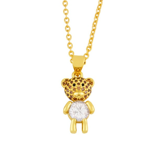 Wholesale Necklaces gold bear copper JDC-NE-AS363 Neckaces JoyasDeChina Wholesale Jewelry JoyasDeChina Joyas De China