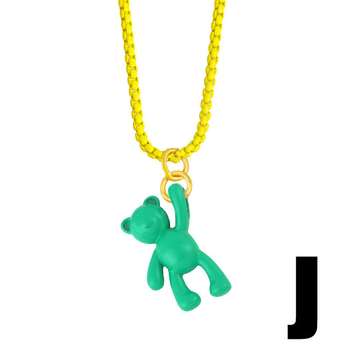 Wholesale Necklaces gold bear copper JDC-NE-AS364 Neckaces JoyasDeChina Yellow+Green Wholesale Jewelry JoyasDeChina Joyas De China