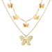 Bulk Jewelry Wholesale Necklaces gold Butterfly pendant Alloy JDC-NE-xy147 Wholesale factory from China YIWU China