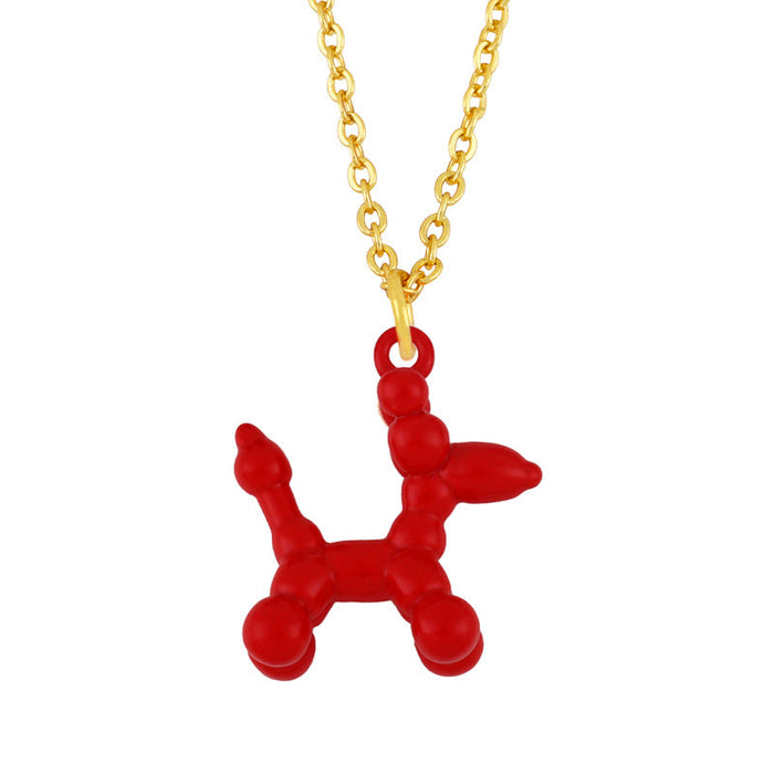 Wholesale Necklaces gold dog copper JDC-NE-AS329 Neckaces JoyasDeChina red Wholesale Jewelry JoyasDeChina Joyas De China