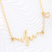 Bulk Jewelry Wholesale Necklaces gold Electrocardiogram Alloy JDC-NE-xy142 Wholesale factory from China YIWU China