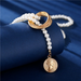 Bulk Jewelry Wholesale Necklaces gold Geometric metal pearl Alloy JDC-NE-xy185 Wholesale factory from China YIWU China