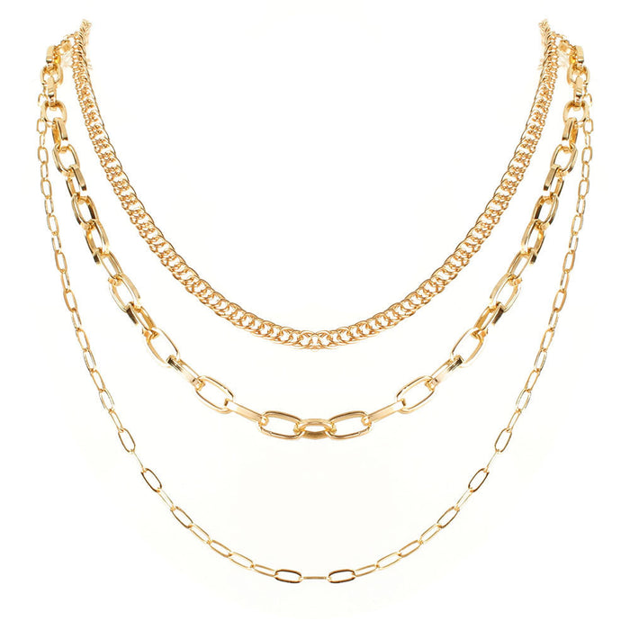 Wholesale Necklaces gold geometry alloy JDC-NE-AS001 Neckaces JoyasDeChina Golden Wholesale Jewelry JoyasDeChina Joyas De China