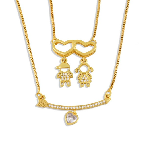 Wholesale Necklaces gold geometry copper JDC-NE-AS368 Neckaces JoyasDeChina Wholesale Jewelry JoyasDeChina Joyas De China