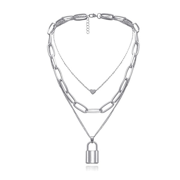 Wholesale Necklaces gold Heart Lock alloy JDC-NE-TC160 Neckaces JoyasDeChina Wholesale Jewelry JoyasDeChina Joyas De China