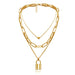 Wholesale Necklaces gold Heart Lock alloy JDC-NE-TC160 Neckaces JoyasDeChina Golden Wholesale Jewelry JoyasDeChina Joyas De China