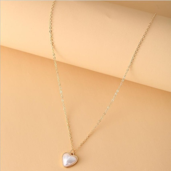 Bulk Jewelry Wholesale Necklaces gold Heart shaped pearl Alloy JDC-NE-xy170 Wholesale factory from China YIWU China
